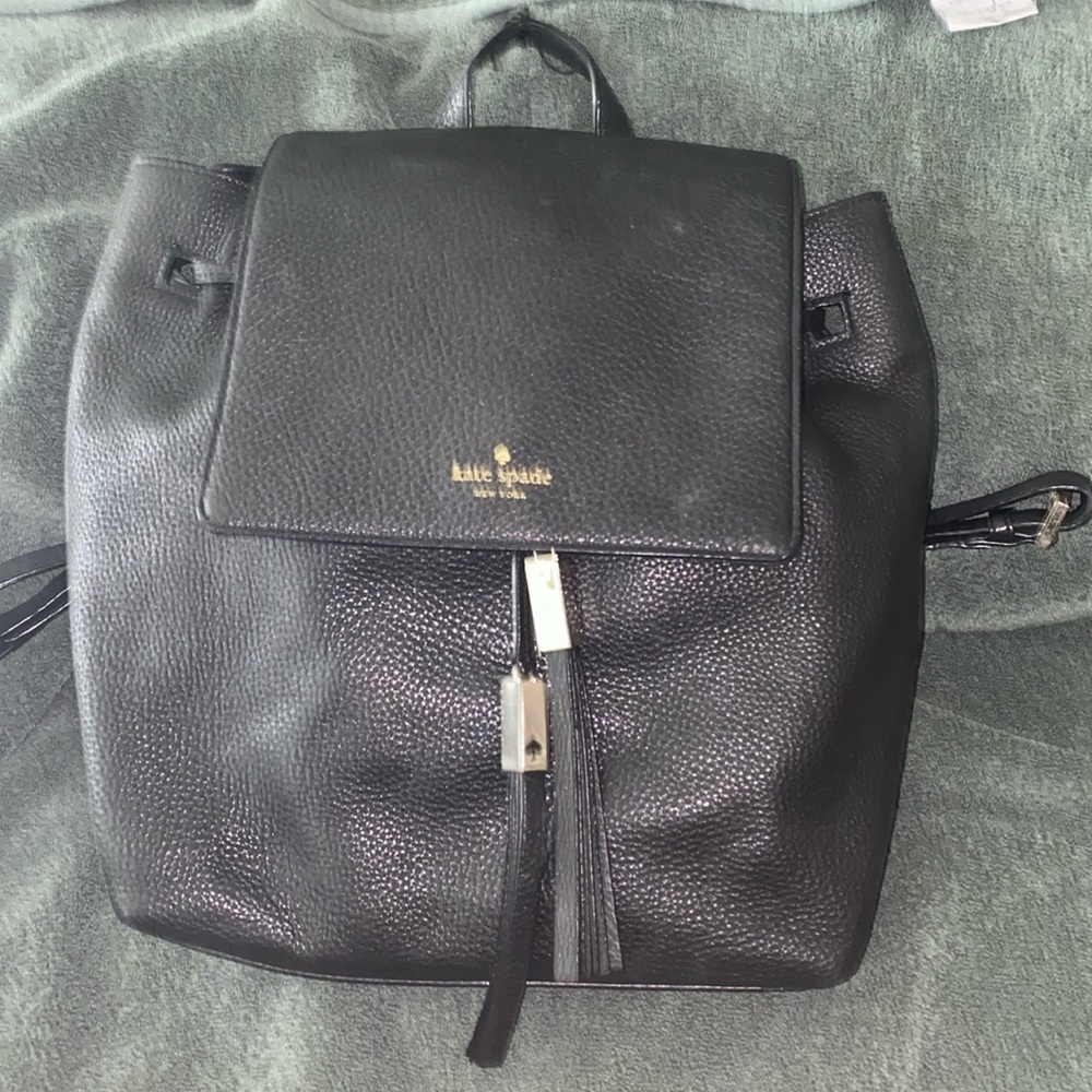 Kate Spade Large Leather Drawstring Backpack Like… - image 1